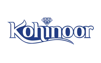 Kohinoor logo featuring elegant blue typography and a diamond symbol representing luxury and heritage.