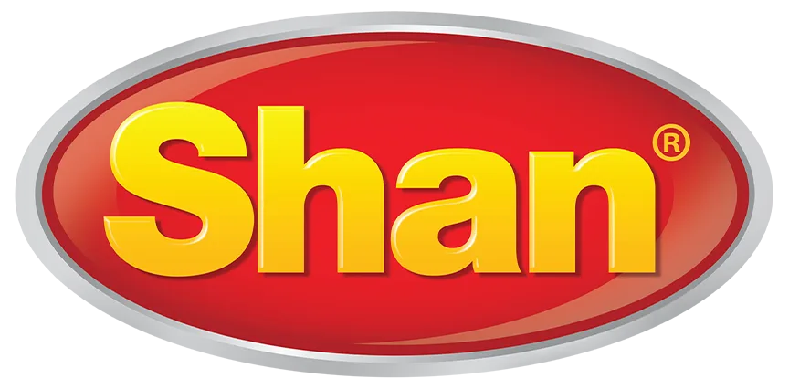 Shan branded logo in red and yellow, representing a leading food supplier and manufacturer for wholesale foodservice distribution.